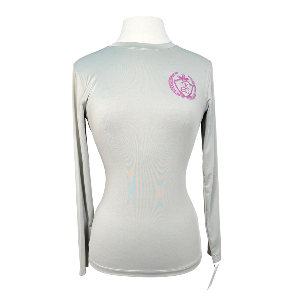 TKEQ 'Crest' Sustainable Long Sleeve Shirt in Silver/Purple