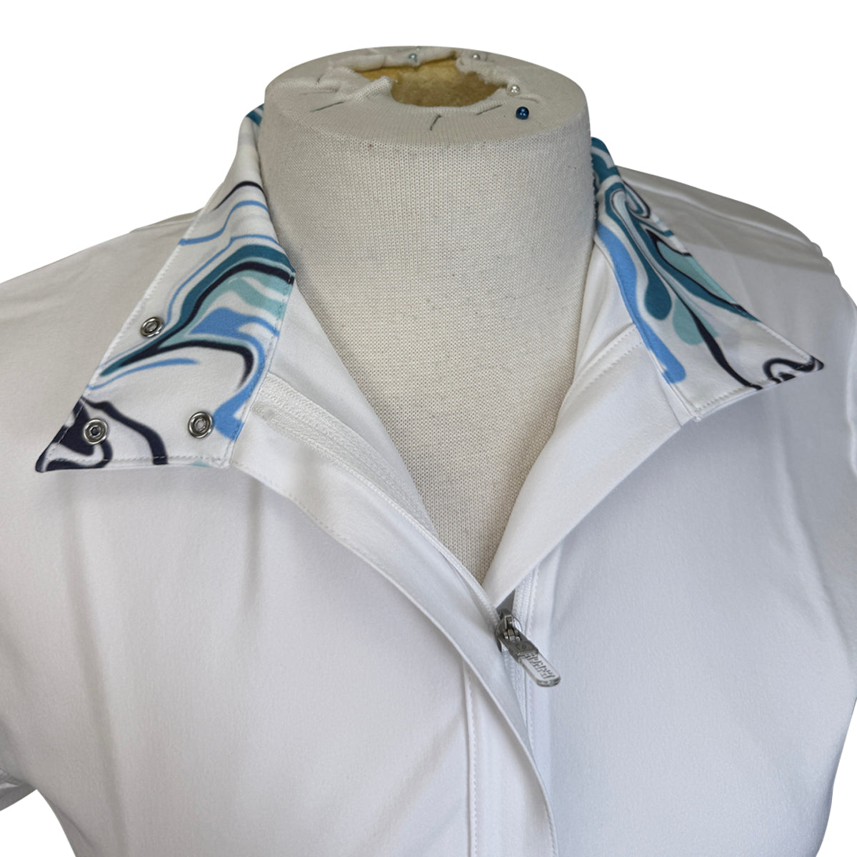 Romfh Short Sleeve Show Shirt in White/Swirled Marble