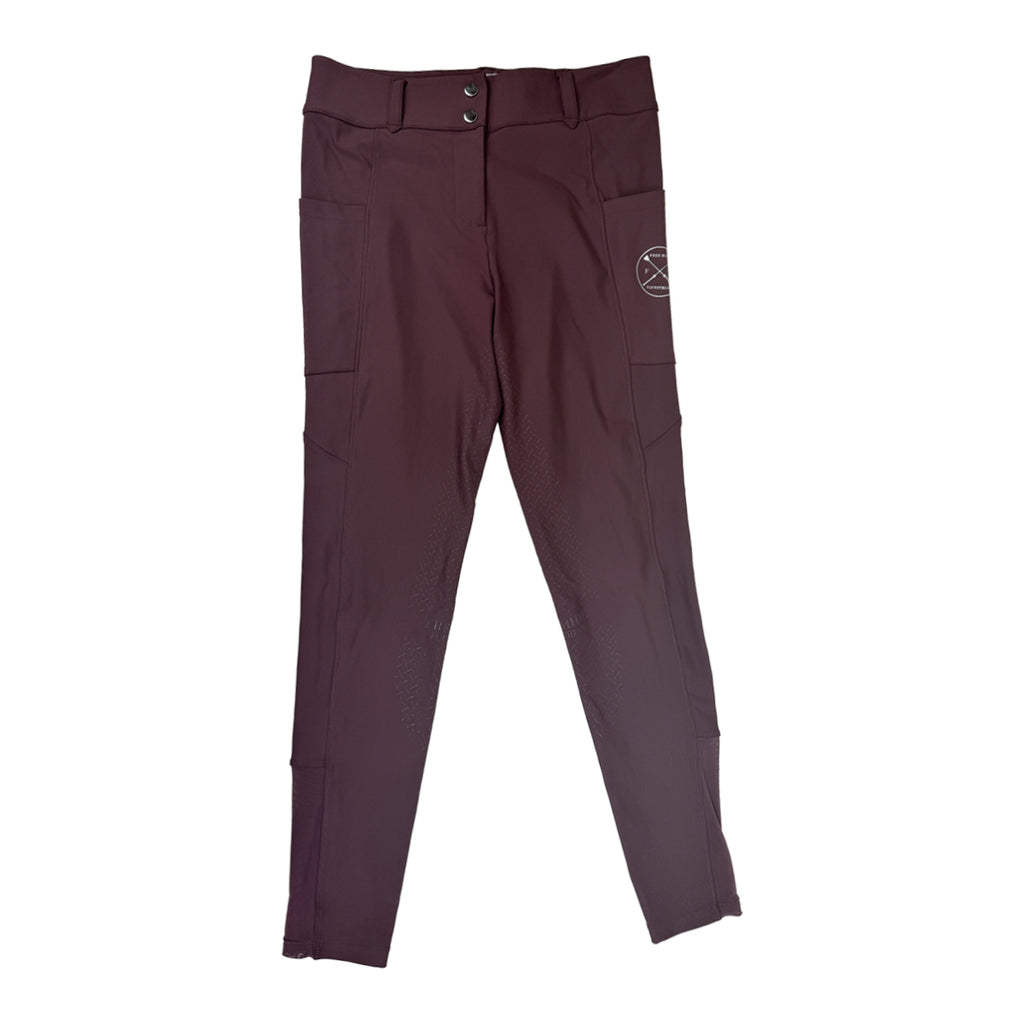 Free Ride Equestrian 'Lux' Full Seat Breeches in Burgundy 