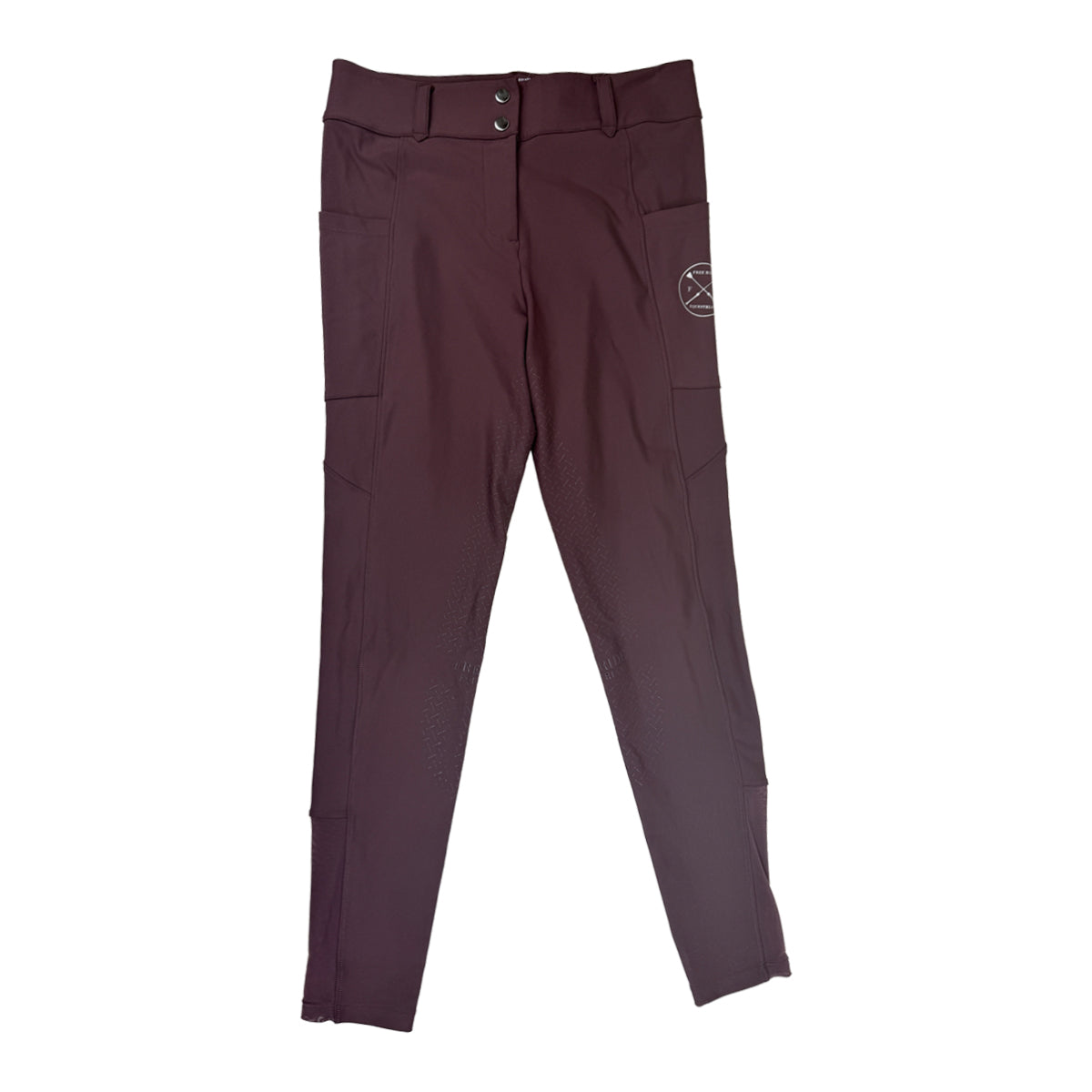 Free Ride Equestrian 'Lux' Full Seat Breeches in Burgundy 