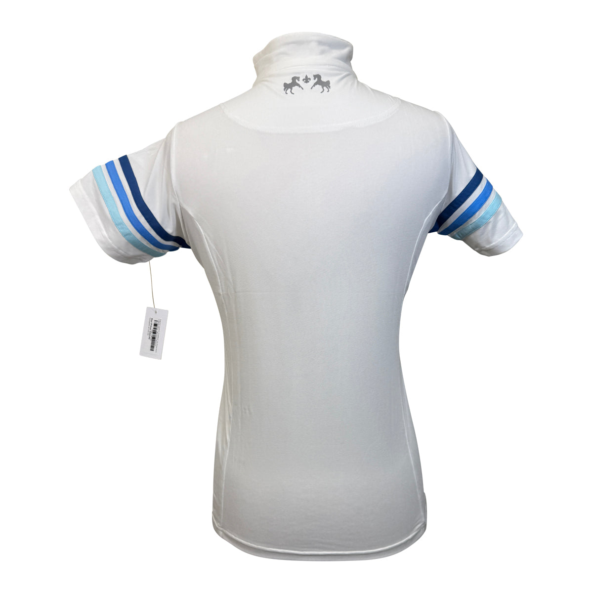 Equine Couture 'Gradient' SS Show Shirt in White/Blue