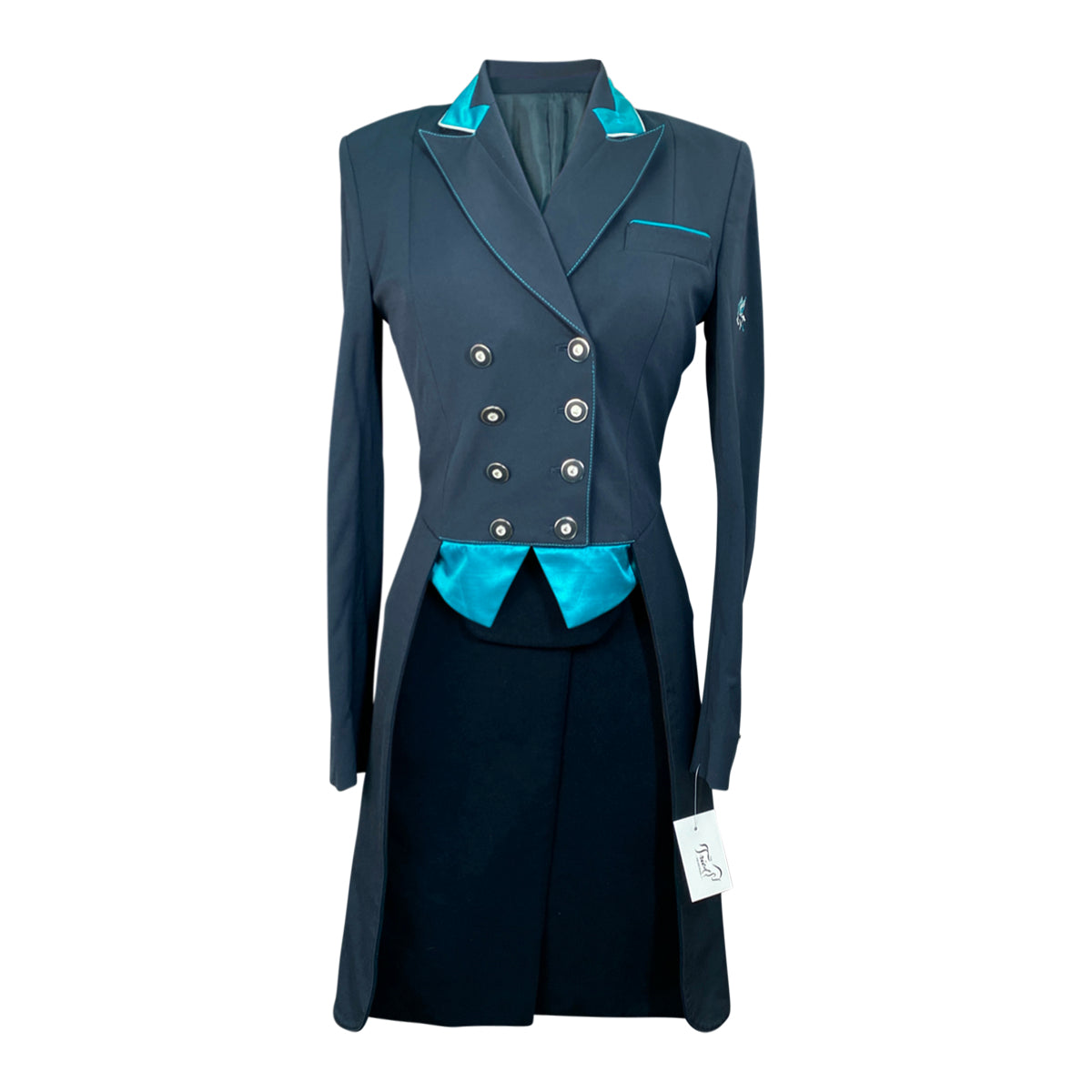 Flying Changes 'The Isabell' Tailcoat in Navy/Teal