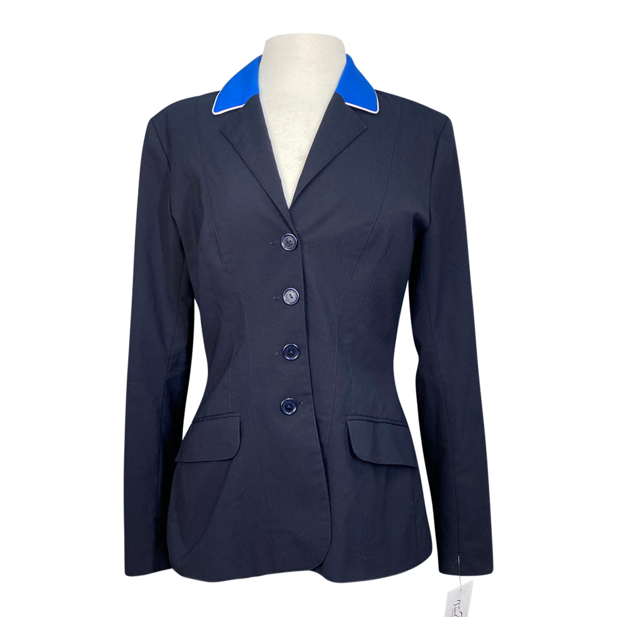 Winston Equestrian Classic Competition Coat in Black/Blue Collar