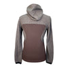 Cavalleria Toscana Hooded Jacket w/Piquet Inserts in Brown Herringbone