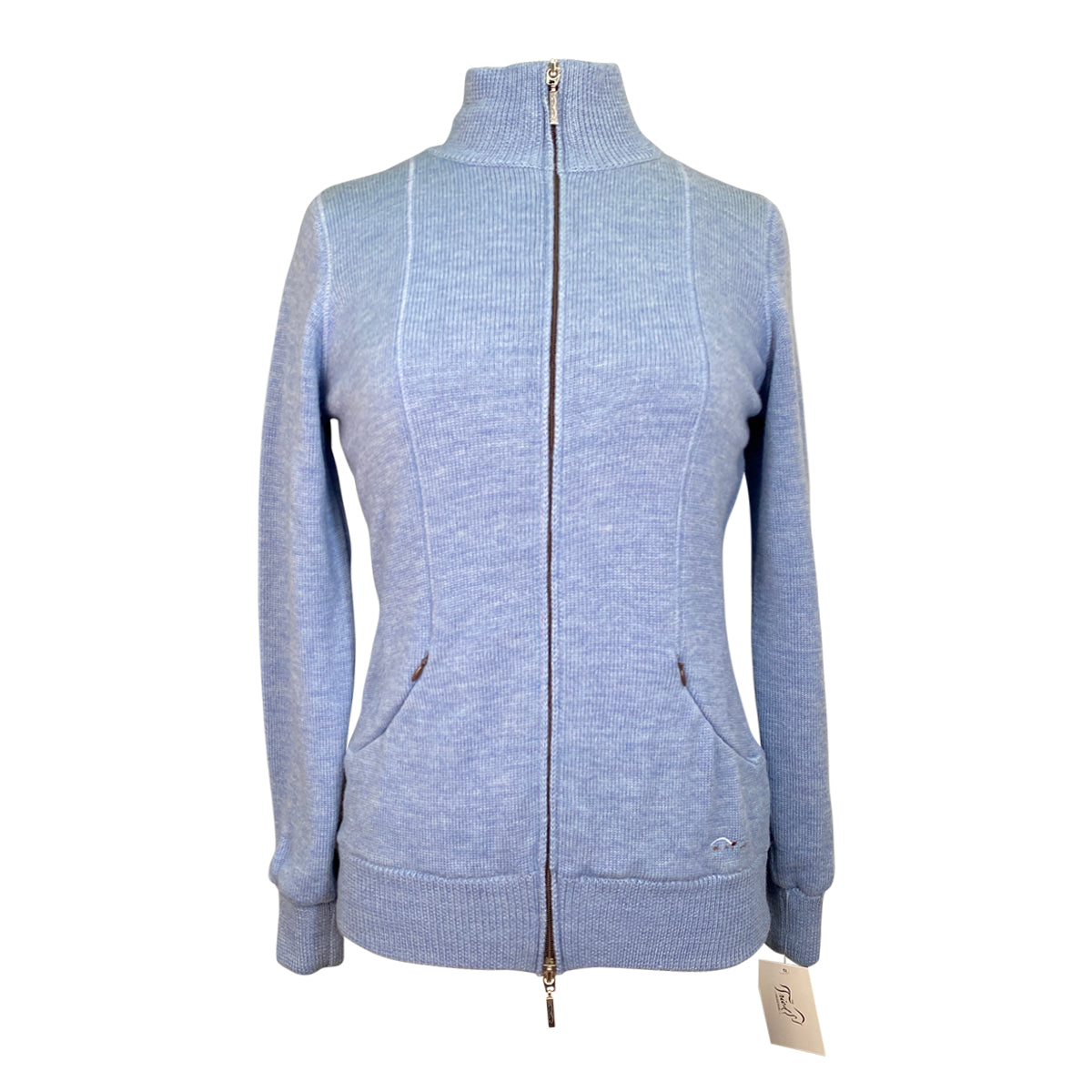Animo Wool Zip Jacket in Light Blue