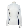 TKEQ 'Quinn Lite' Zip Competition Shirt in White/Navy