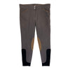 Dover Saddlery 'Beverly' Double-Grip Breeches in Grey/Camel