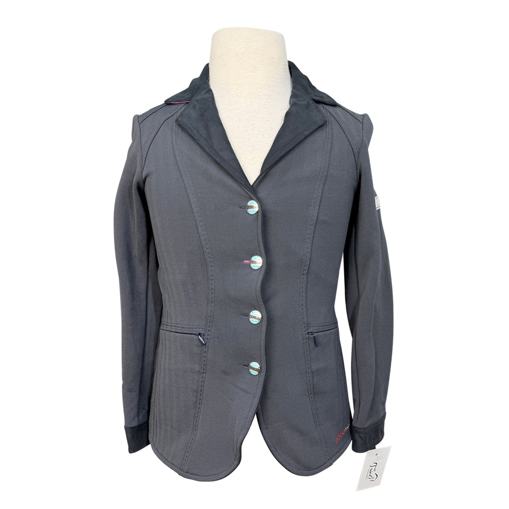 Animo 'Pony Division' Show Coat in Charcoal Herringbone