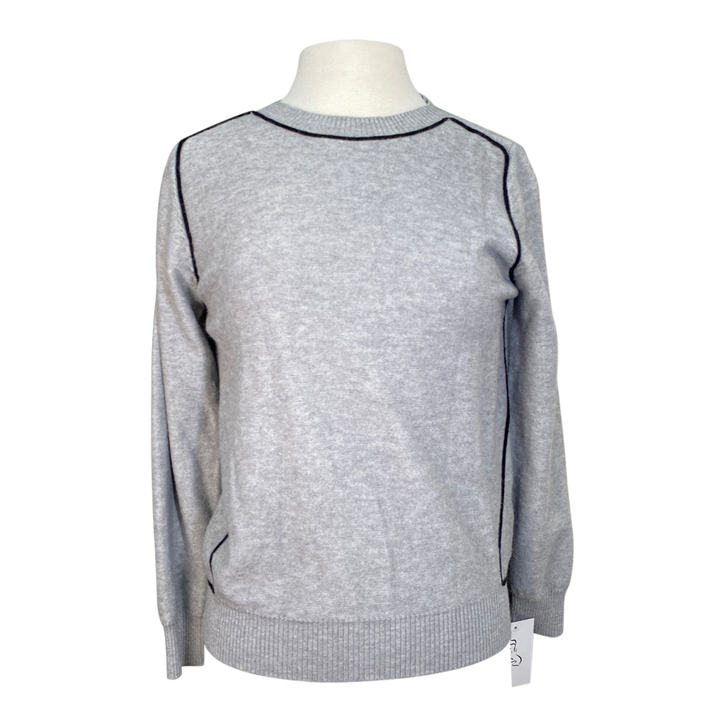 TKEQ Crew Neck Sweater in Grey/Black