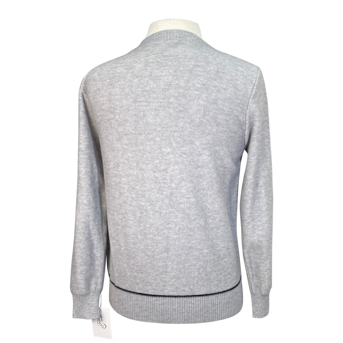 TKEQ Crew Neck Sweater in Grey/Black
