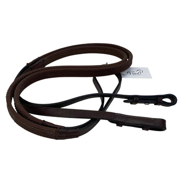 Black Oak Pebble Grip Reins in Brown