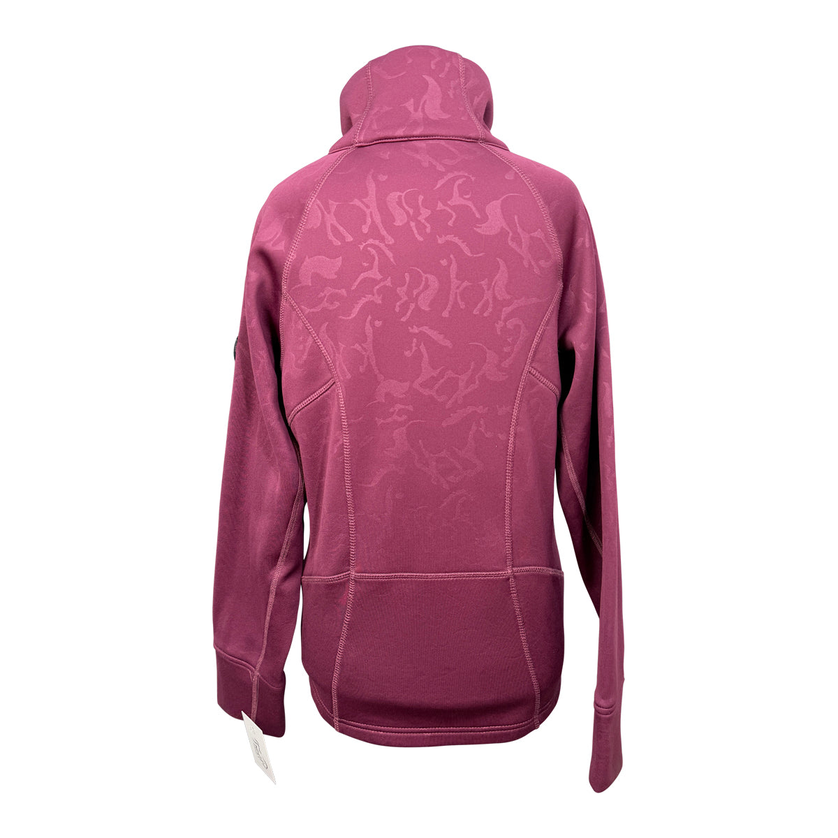 Kerrits Kids &#39;Flex&#39; Fleece Jacket in Fuschia Embossed Horses 