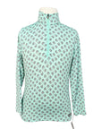 Kerrits Long Sleeve Tech Tee in Teal Horse Heads