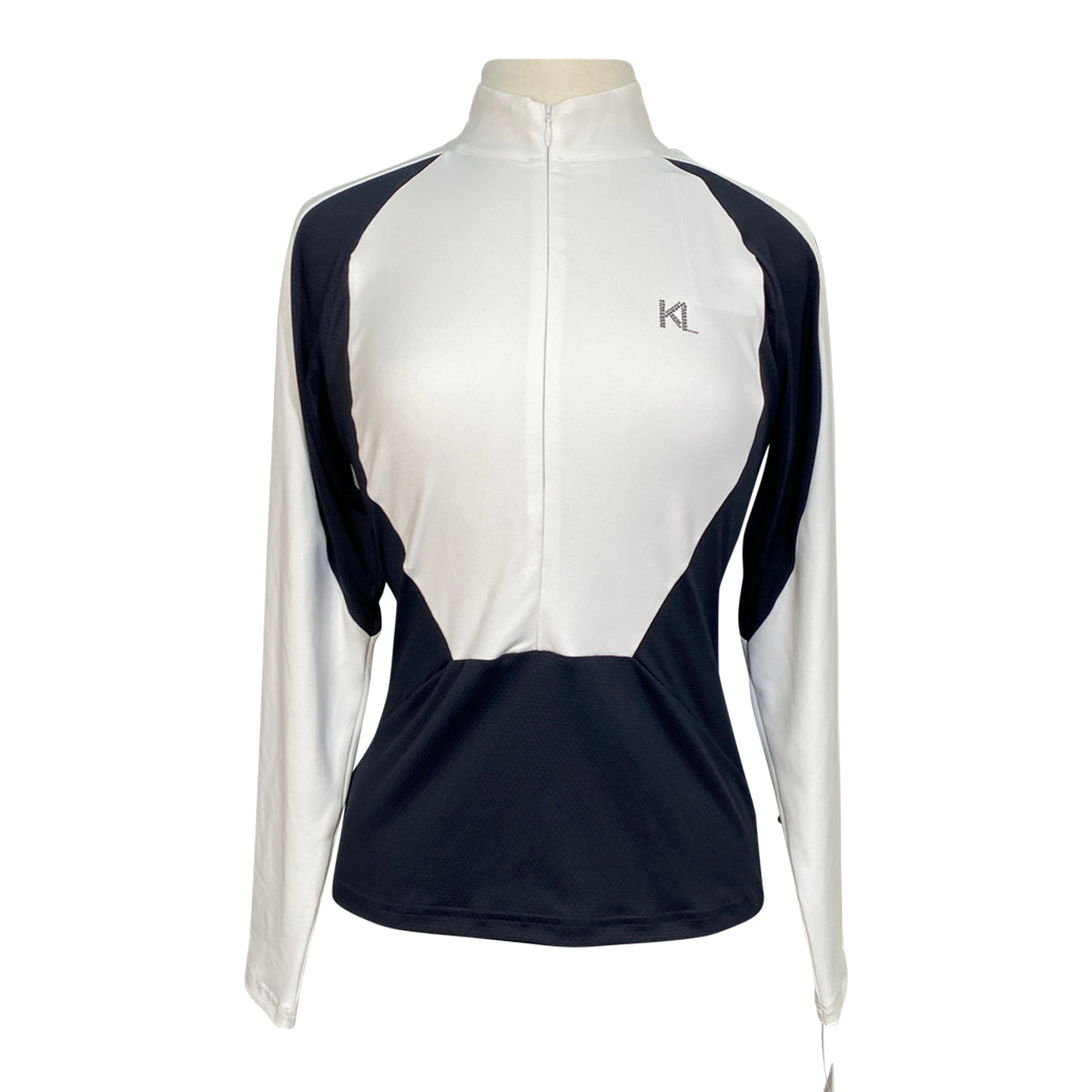 Kingsland 'Vitty' Long Sleeve Show Shirt in White/Black