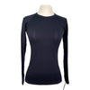 TKEQ 'The Kennedy' Seamless Long Sleeve Shirt in Black - Women's XS/S