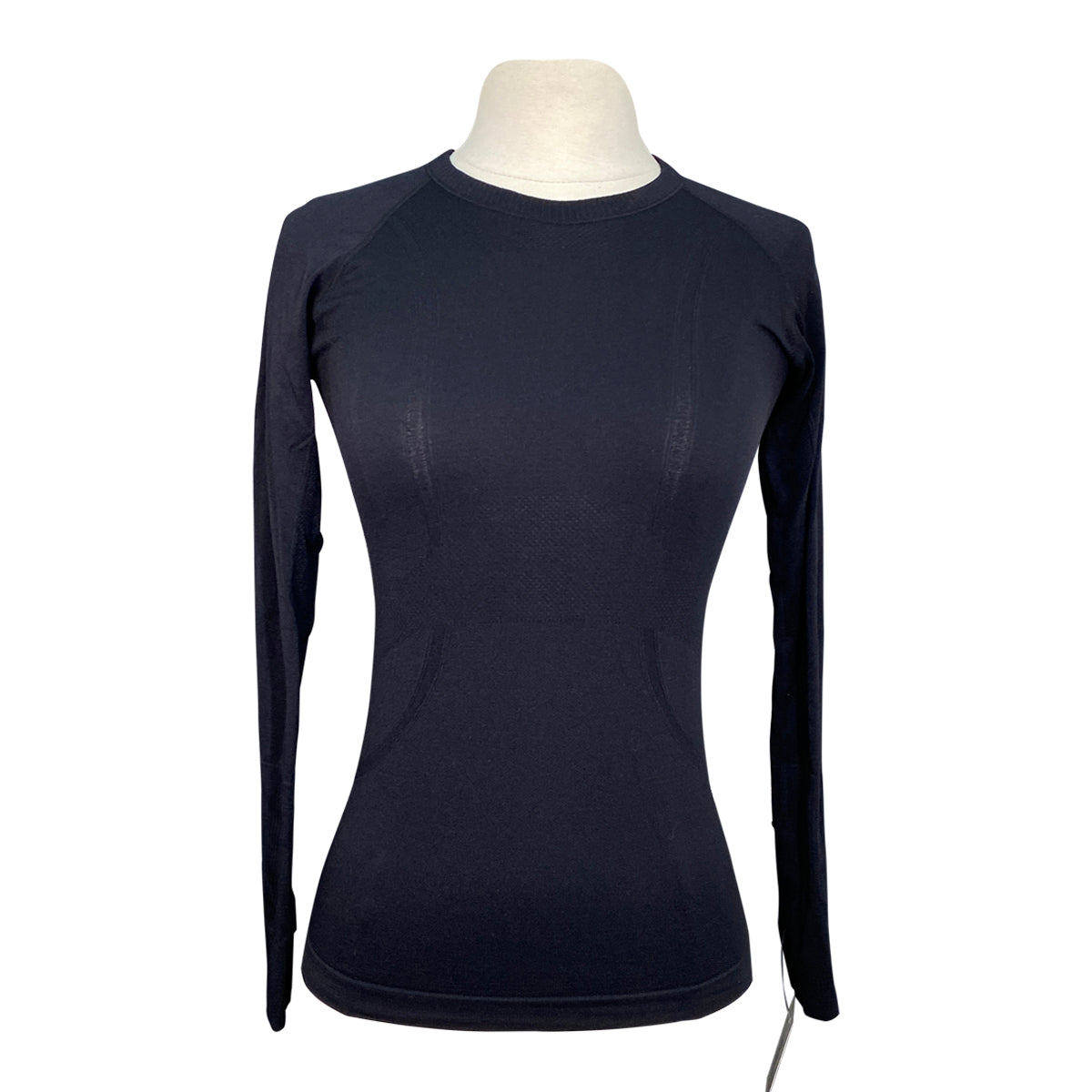 TKEQ 'The Kennedy' Seamless Long Sleeve Shirt in Black - Women's XS/S