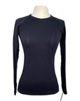 TKEQ 'The Kennedy' Seamless Long Sleeve Shirt in Black - Women's XS/S