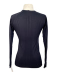 TKEQ 'The Kennedy' Seamless Long Sleeve Shirt in Black - Women's XS/S