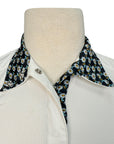 Essex Classics Talent Yarn Show Shirt in White w/ Daisies