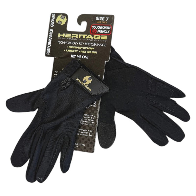 Heritage Performance Riding Glove in Black
