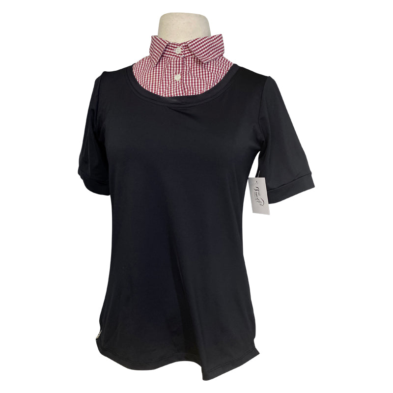 Callidae Short Sleeve Practice Shirt in Black/Red - Women's Large