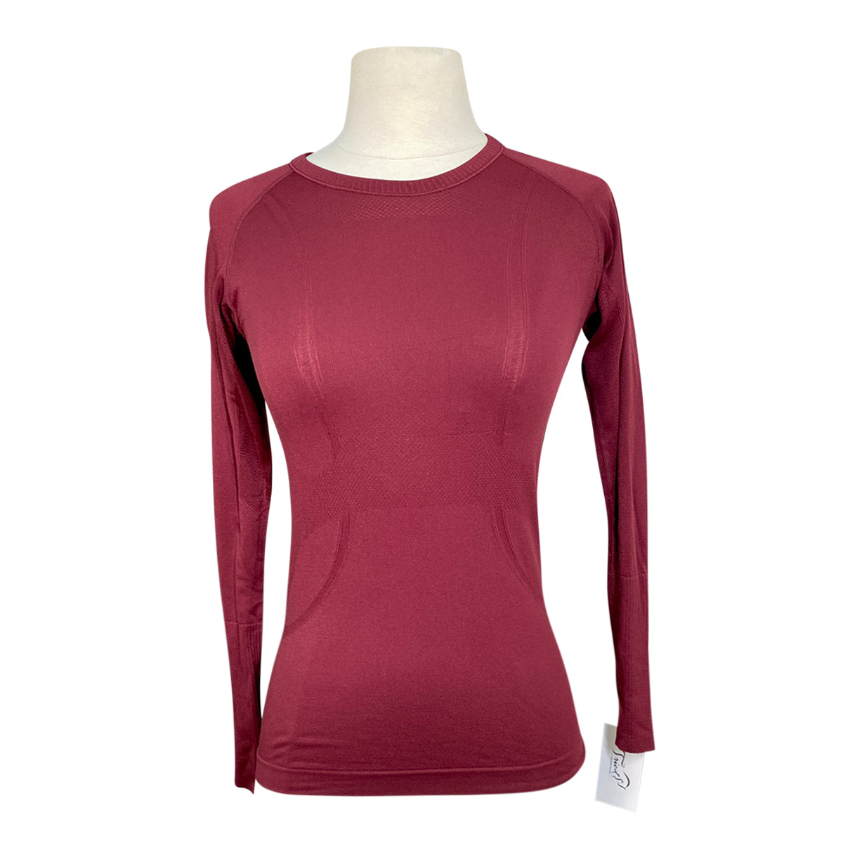TKEQ The 'Kennedy' Seamless Long Sleeve in Burgundy - Women's XS/S