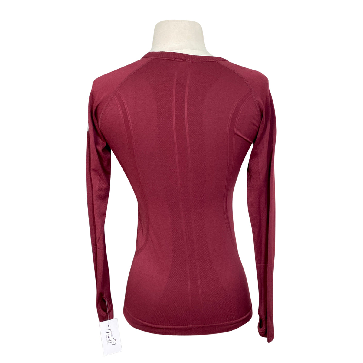 TKEQ The 'Kennedy' Seamless Long Sleeve in Burgundy - Women's XS/S