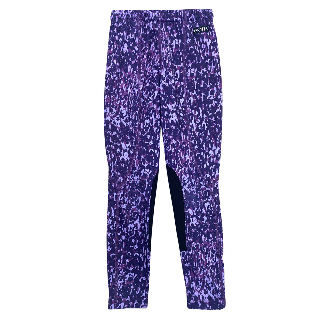 Kerrits Performance Tights in Purple Graffiti - Children's Medium
