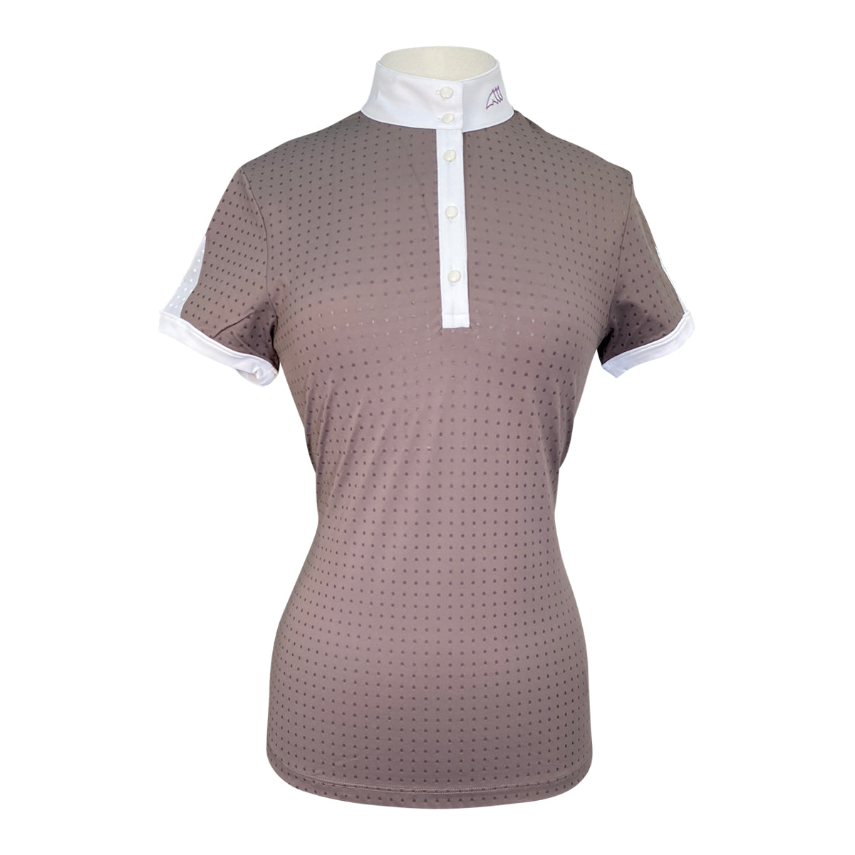 Equiline 'Ebony' Short Sleeve Show Shirt in Sparrow