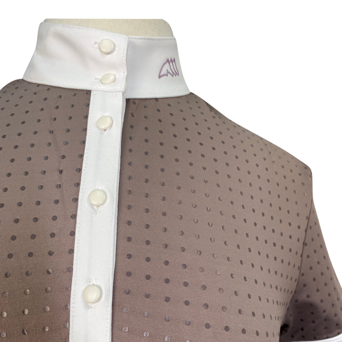 Equiline 'Ebony' Short Sleeve Show Shirt in Sparrow