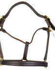 HFP Triple Stitched Leather Halter in Brown
