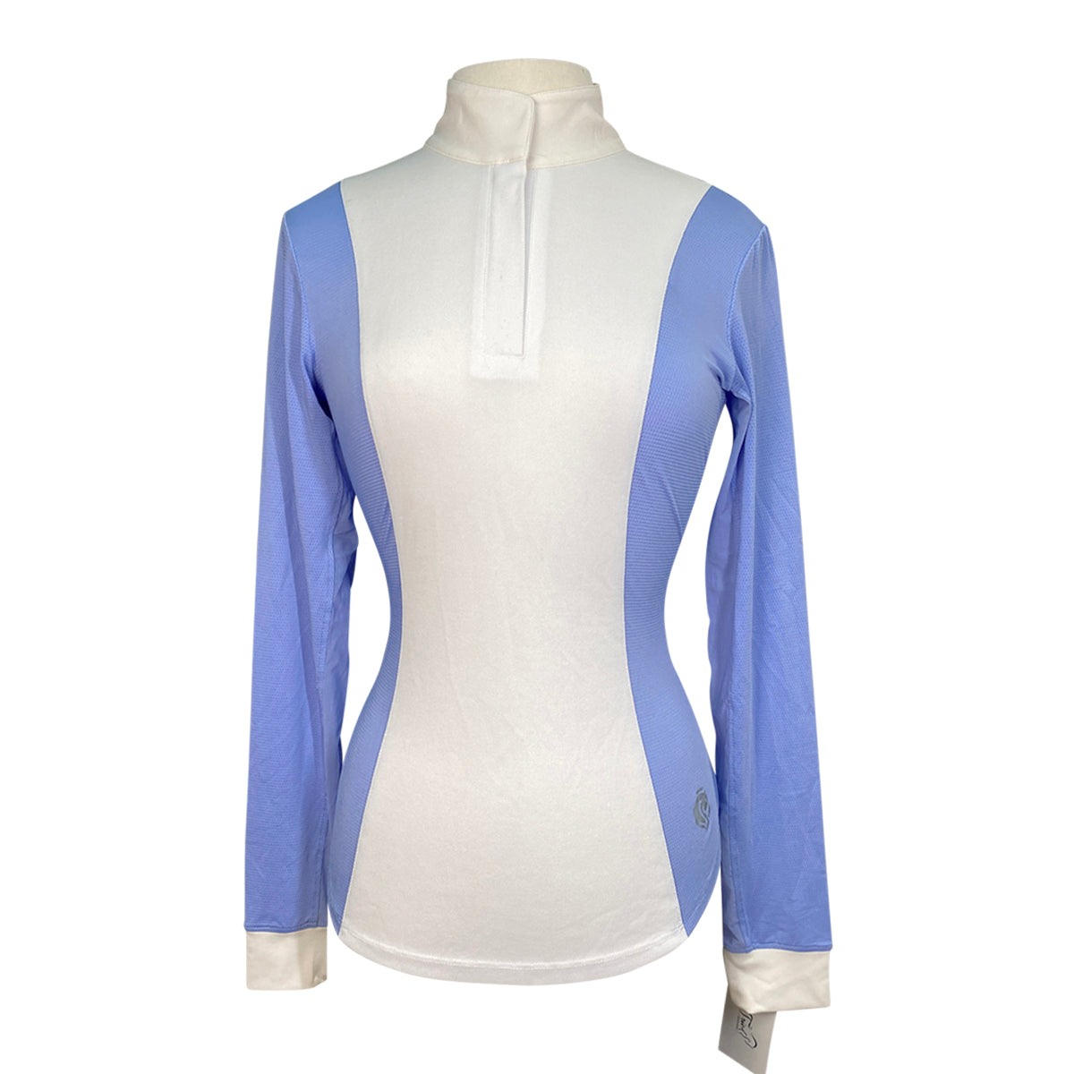 Equinavia 'Martha' Show Shirt in Light Blue/White - Women's XS