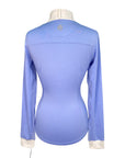 Equinavia 'Martha' Show Shirt in Light Blue/White - Women's XS