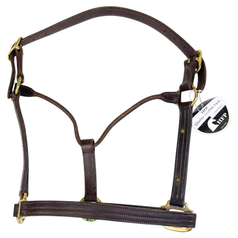 HFP Triple Stitched Leather Halter in Brown