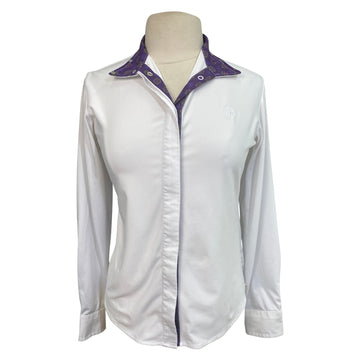 Ovation 'Jorden' Tech Show Shirt in White/Kaleidoscope