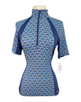 Kerrits 'Always Cool' Ice Fil Short Sleeve Shirt in Blue Bits