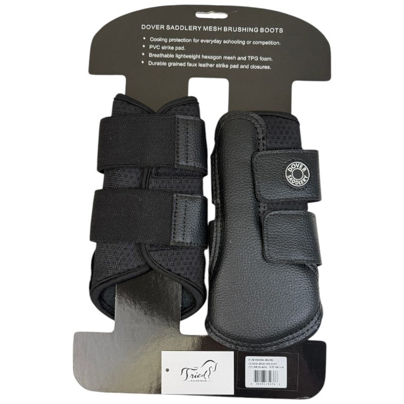Dover Saddlery Mesh Brushing Boots in Black 
