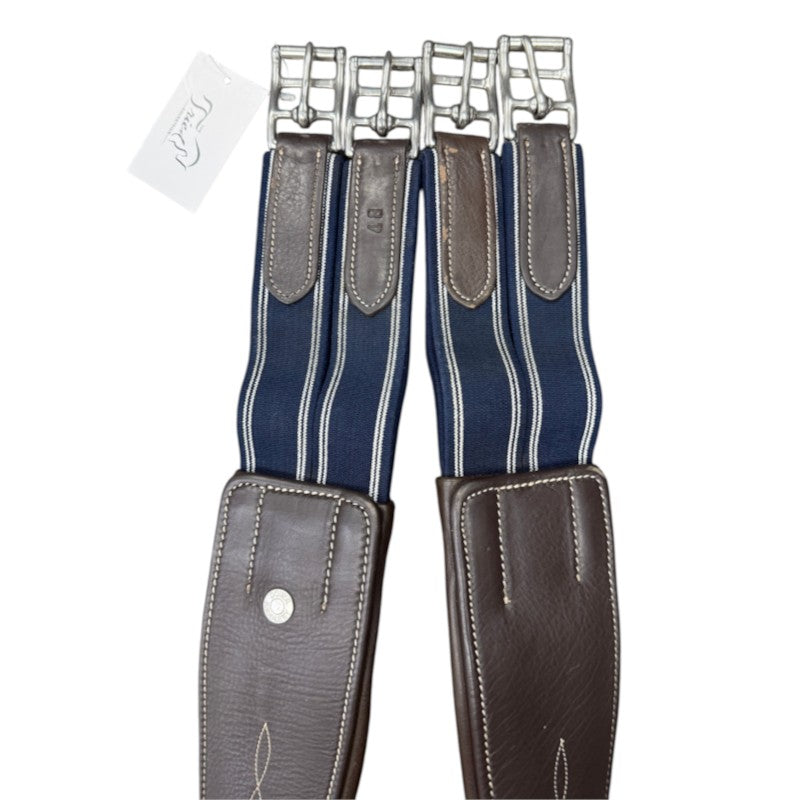 Dover Saddlery Fancy Stitched Overlay Girth in Brown