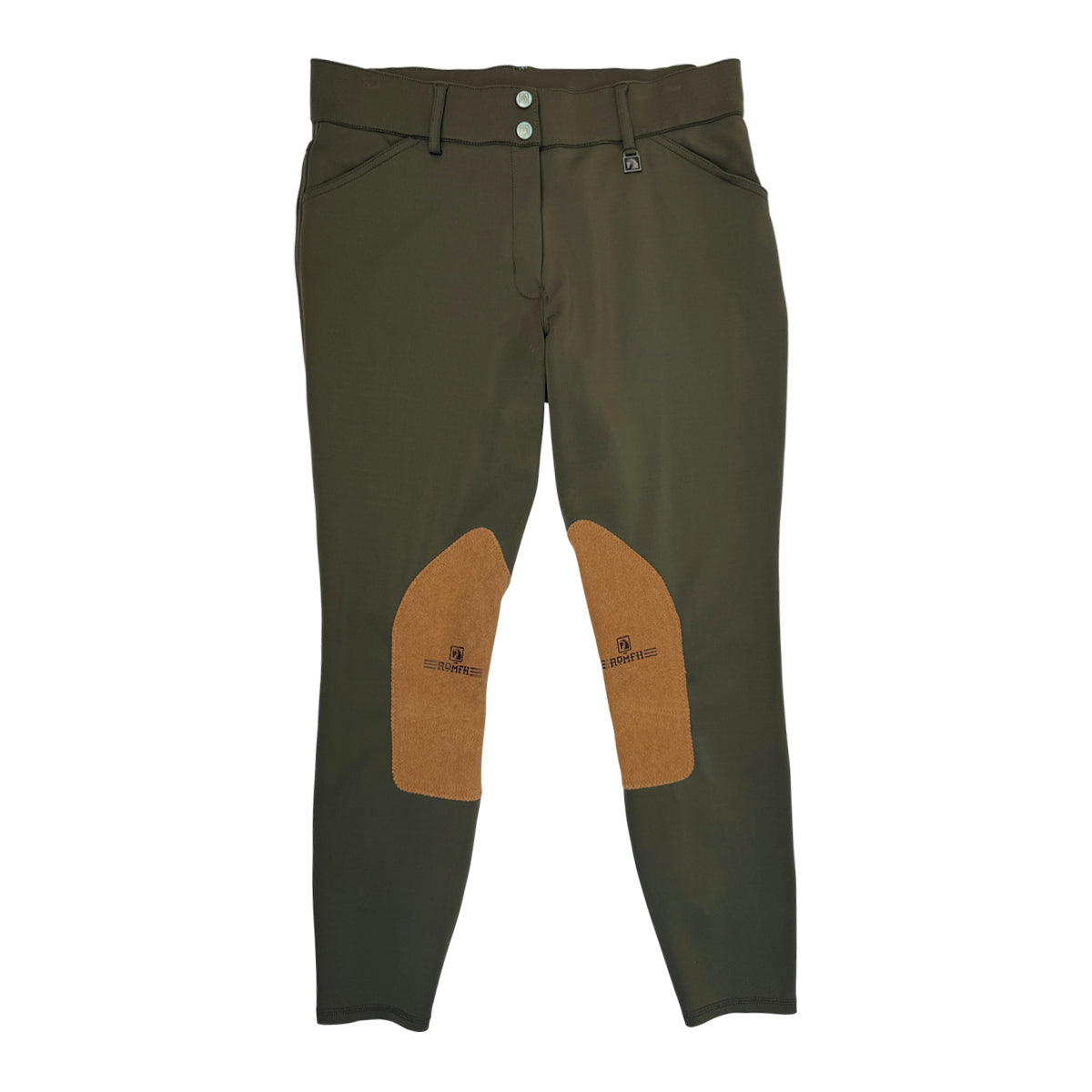 Romfh 'Willow' Knee Patch Breeches in Moss