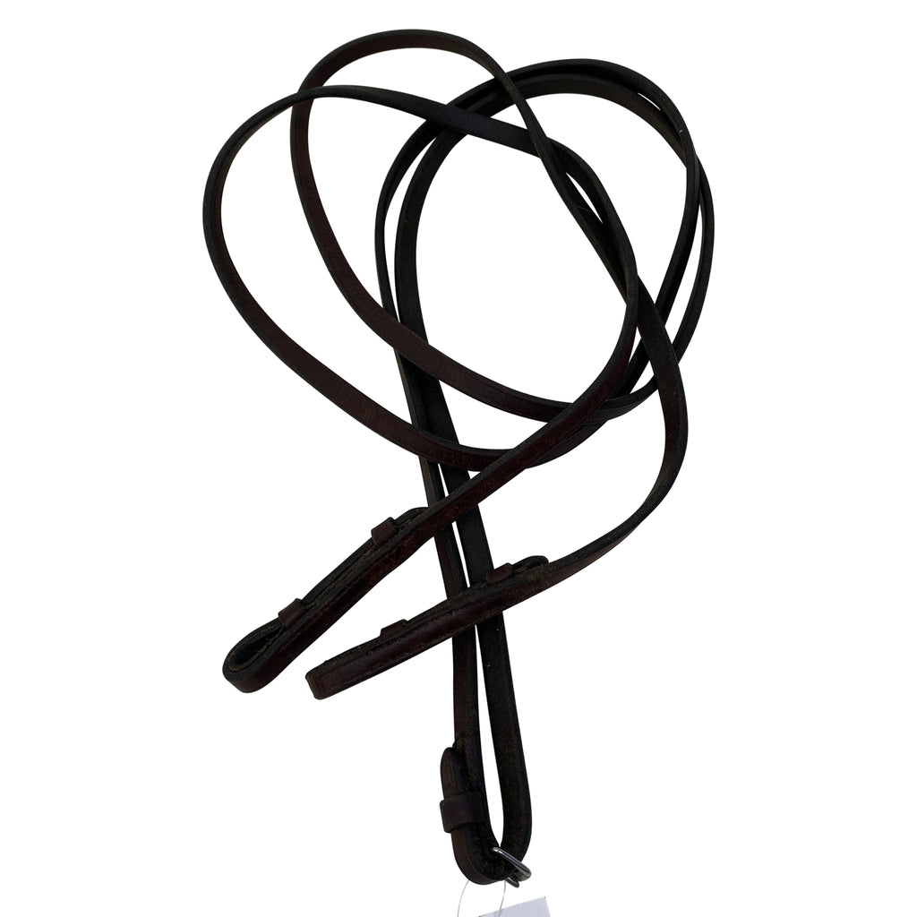 Vespucci Hunter Curb Reins in Chocolate - Full
