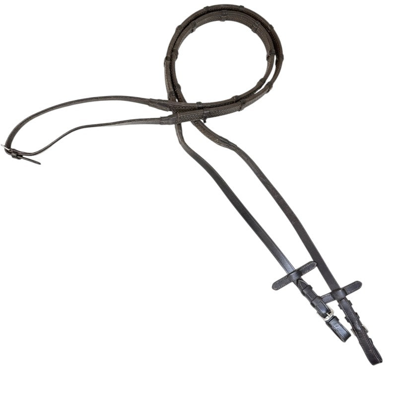 Rubber Reins w/ Stoppers in Brown