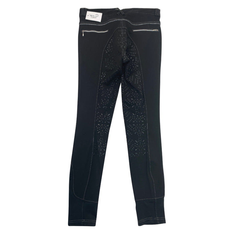 Back of Mink Horse Full Seat Breeches in Black