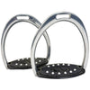 American Equus "E'lan" Stirrups in Chrome/Black - 4.95"