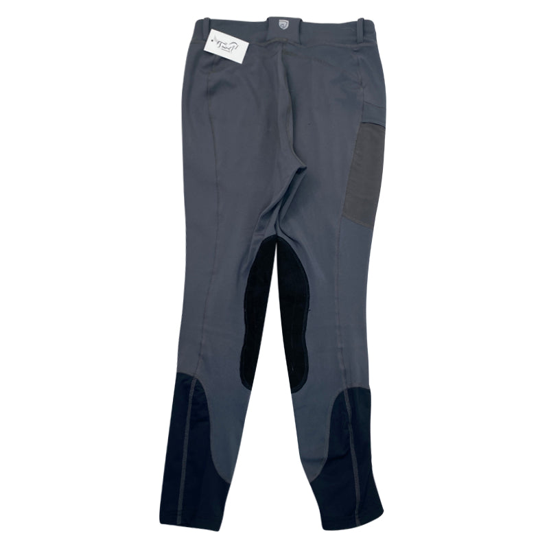 Back of Noble Equestrian 'Balance' Tights in Slate
