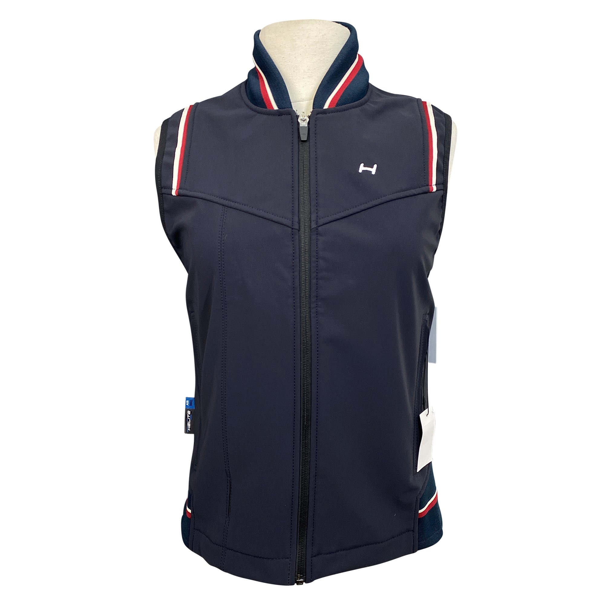 Front of Helite 'Airshell Prestige' Outer Vest in Navy w/Red