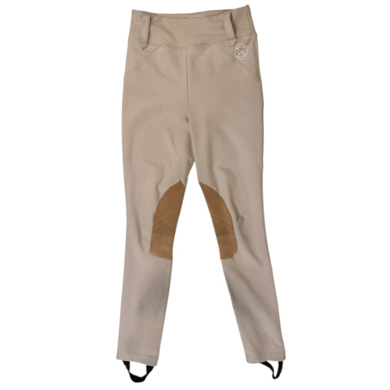 Free Ride Equestrian Knee Patch Jodhpurs in Tan - Children's 10-11