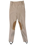 Free Ride Equestrian Knee Patch Jodhpurs in Tan - Children's 10-11