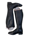 DeNiro Custom 'Salentino' Tall Dress Boots in Black/Pink Reptile