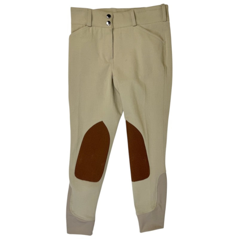 IconEq Girls’ Wellesley Competition Knee-Patch Breech in Tan