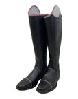 DeNiro Custom 'Salentino' Tall Dress Boots in Black/Pink Reptile